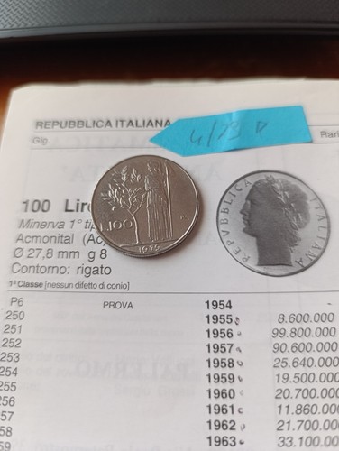 Moneta 100 lire del - 100, 1979