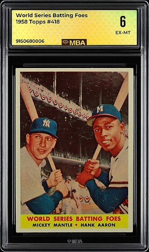 1958 topps mickey mantle - 1958,