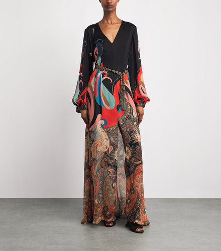 Maxi abito donna etro silk - donna,