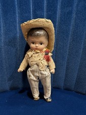 Bambola Messicana Latino Composizione Señor 7” Muneca Mexicana Irrompibile Vintage 1940