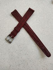 Cinturino Longines Bordeaux 12 mm Vintage Vera Pelle Coccodrillo Lady 