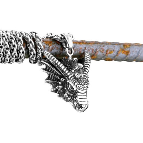 Collana testa drago - collana, di