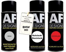 Spraydose Set für BMW 083 Polizeiweiss Autolack Klarlack Grundierung Spraydose S