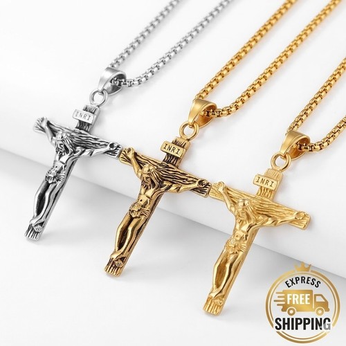 Collana uomo croce crocifisso