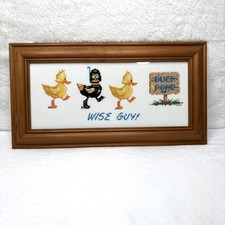 Stagno anatra ricamato punto