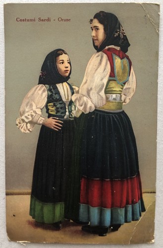 Cartolina cagliari costumi - cartolina,