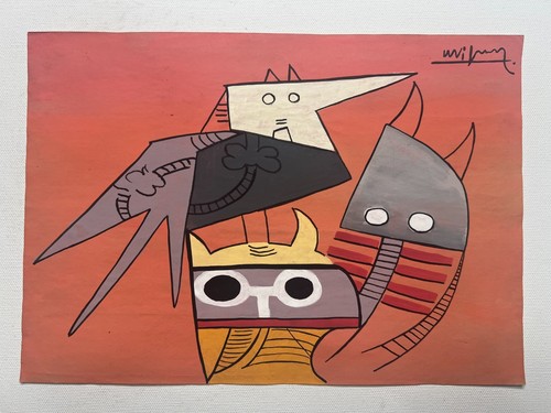 Disegno wifredo lam carta - su,