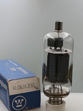 Westinghouse 6LQ6 6JE6C Test NOS 100% Piastre Grigio Doppio Lato O Tubi Seriali T833