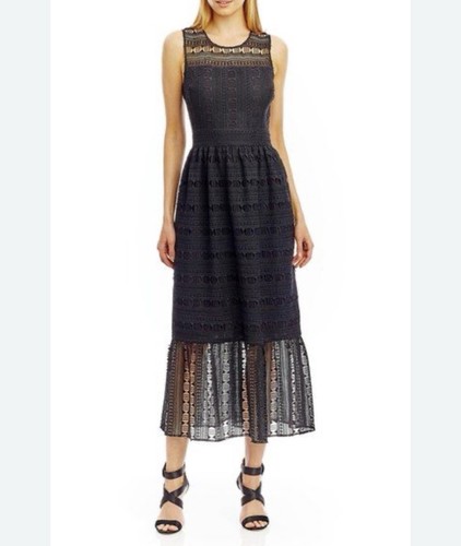 Abito midi nicole miller nero - midi,