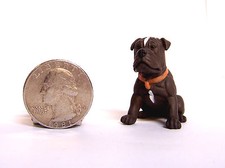 NEW 1.5" Brown Mastiff Dog