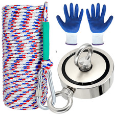 Set magnete al neodimio magnete da montagna con corda 94 mm 600 kg 20 mm magnete pesca magnete da ricerca 