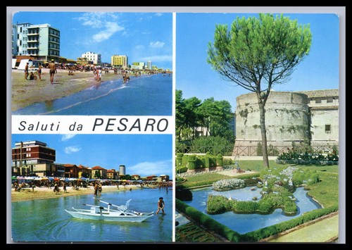 Cartolina pesaro italia - pesaro,
