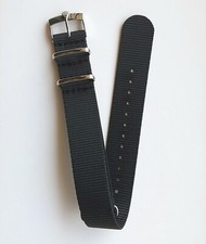 Cinturino Strap Nylon nero + Fibbia Buckle Rolex - Ansa mm 20