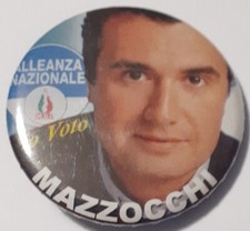 VECCHIA SPILLA POLITICA / Old Badge Pin: ALLEANZA NAZIONALE MSI FIAMMA TRICOLORE