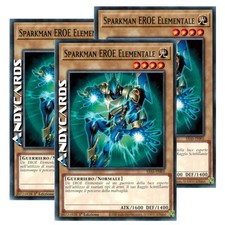 3x SPARKMAN EROE ELEMENTALE (Elemental Hero Sparkman) Comune • STAS IT001 • 1Ed