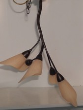 LAMPADARIO SOSPENSIONE FERRO BATTUTO bronzo 5 LUCI ultimo pezzo SCONTATO