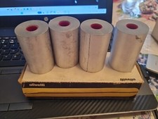 4 ROTOLI CARTA METALLIZZATA - OLIVETTI DIVISUMMA 18 28 Con Scatola