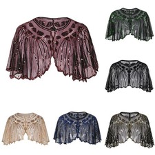 Scialle Donna Festa Accessori Trasparente 1920s Vintage Con Fasce Negozio Cover