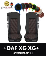 Coprisedili camion adatti per DAF XG XG+ SET COMPLETO 1+1 guidatore e passeggero in pelle