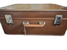 Valigia Vintage Anni 60 Cartone Pressato Policarbonato E  In Pelle 52 42 20