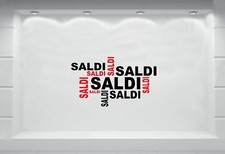 ADESIVO VETRINA VETROFANIA SALDI STICKERS NEGOZIO SCRITTA SALES PROMOZIONE 