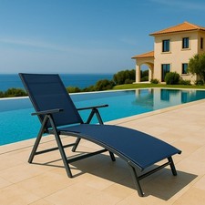 Lettino prendisole RIO nero