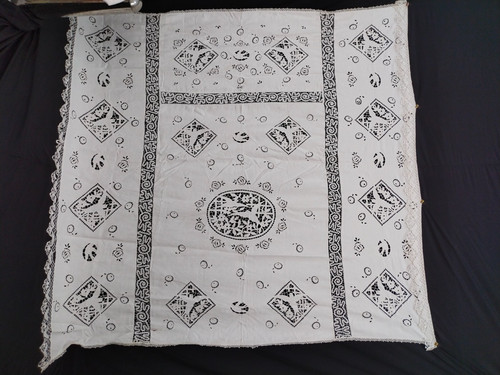 Copriperline pizzo lino