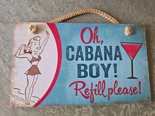 Insegna Highland Woodcrafters retrò avana cabana ragazzo legno decorazione parete