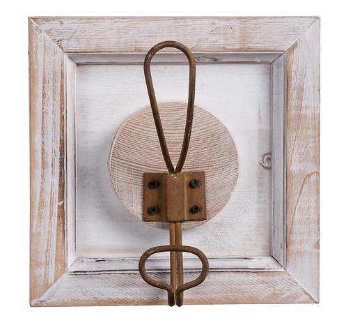 Wood and metal hanger hook - metal,