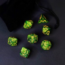Set 7 Dadi Verdi Green Dice