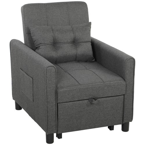 Homcom poltrona letto singolo - homcom,