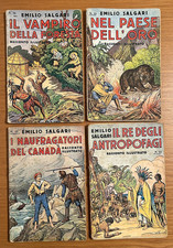 Emilio Salgari Ed.Sonzogno 1936 lotto n° 4 Racconti illustrati n°16-19-20-22