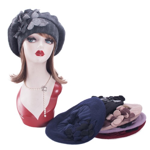Berretto donna lana fiocco