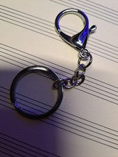 Portachiavi anello più moschettone cromato in metallo per auto scooter moto
