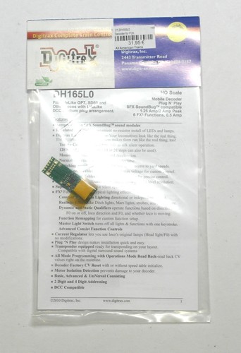 Decoder digitrax dh165l0 h0 - decoder,
