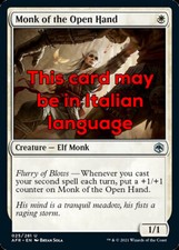 MTG MONK OF THE OPEN HAND FOIL EXC - MONACO DELLA MANO APERTA - AFR - MAGIC