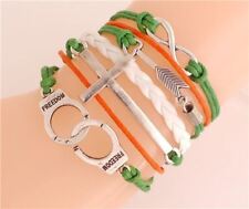 Leather Suede Charm 'Freedom' Bracelet Handcuffs Cross Gift Her A236