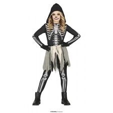 COSTUME HALLOWEEN SCHELETRO BAMBINA VESTITO  GUIRCA SKELETON WORN CARNEVALE