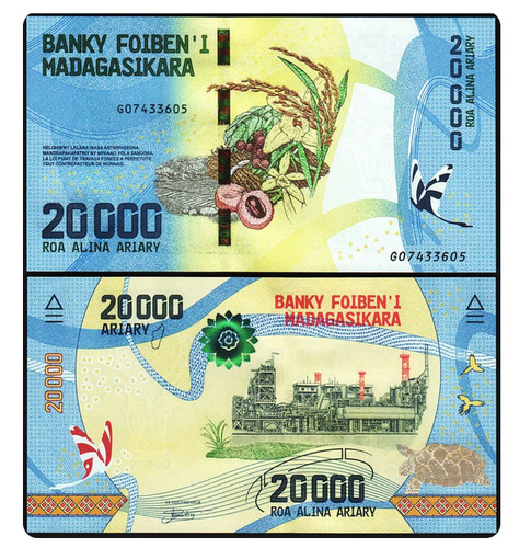 Banconota madagascar 20000 - banconota,