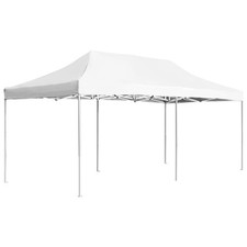 Tenda Party 6x3m Bianco Oxford PVC Tetto Telaio Alluminio Gazebo Pieghevole Resistente