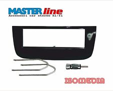 MASCHERINA RADIO UN DIN PER FIAT PUNTO EVO DAL 2009. CHIAVETTE  E SPINOTTO. NERO