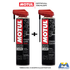 KIT MOTUL C2 + C1 Chain Clean MC CARE SPRAY PULIZIA e LUBRIFICAZIONE CATENA MOTO
