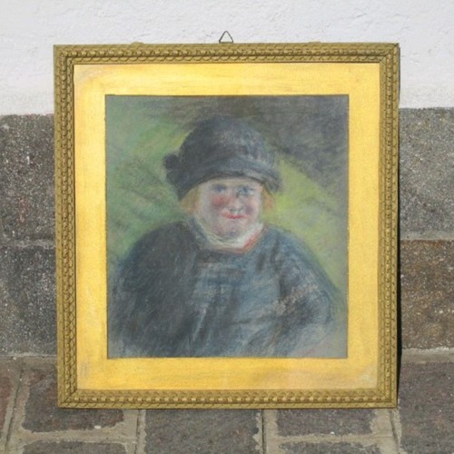Quadro dipinto volto bambina - quadro,