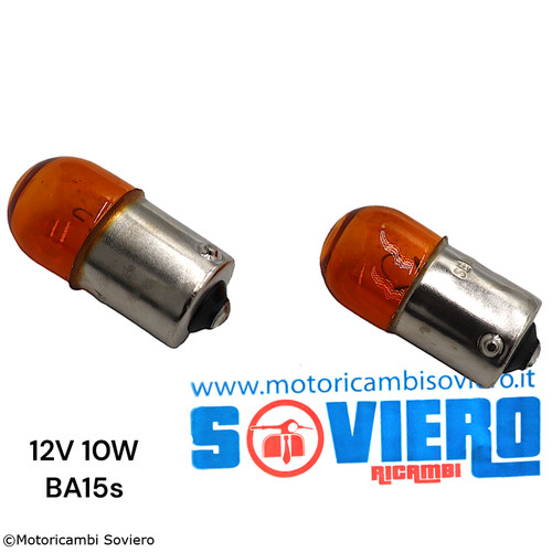 Coppia lampade arancio 12v - coppia,