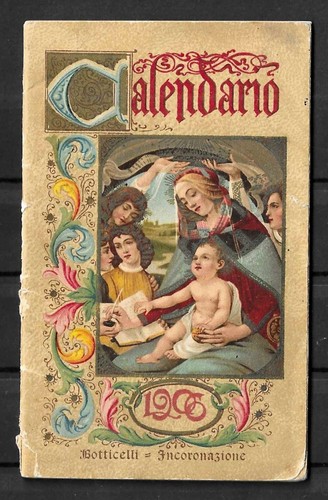 Antico calendario barbiere - calendario, da