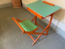 banco scuola pieghevole per bambino con lavagna reversibile, pallottoliere