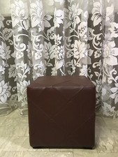 Pouf poggiapiedi marrone capitonne’ pouff artigianale Made in Italy