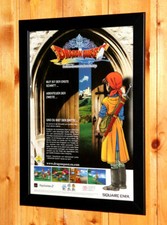 Dragon Quest VIII 8 raro piccolo poster / vecchia pagina pubblicitaria incorniciata PS2 Nintendo 3DS
