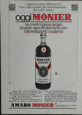 Pubblicità Anni '60 - Amaro Monier + Passaverdura Stella - Advertising - 1965