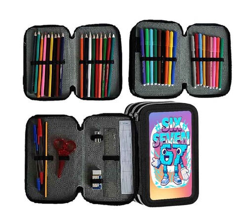 Astuccio portacolori zip six - astuccio, 3